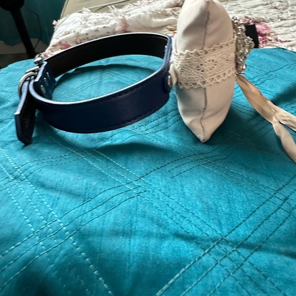Dog wedding ring bearer collar XXL blue - Picture 5 of 5
